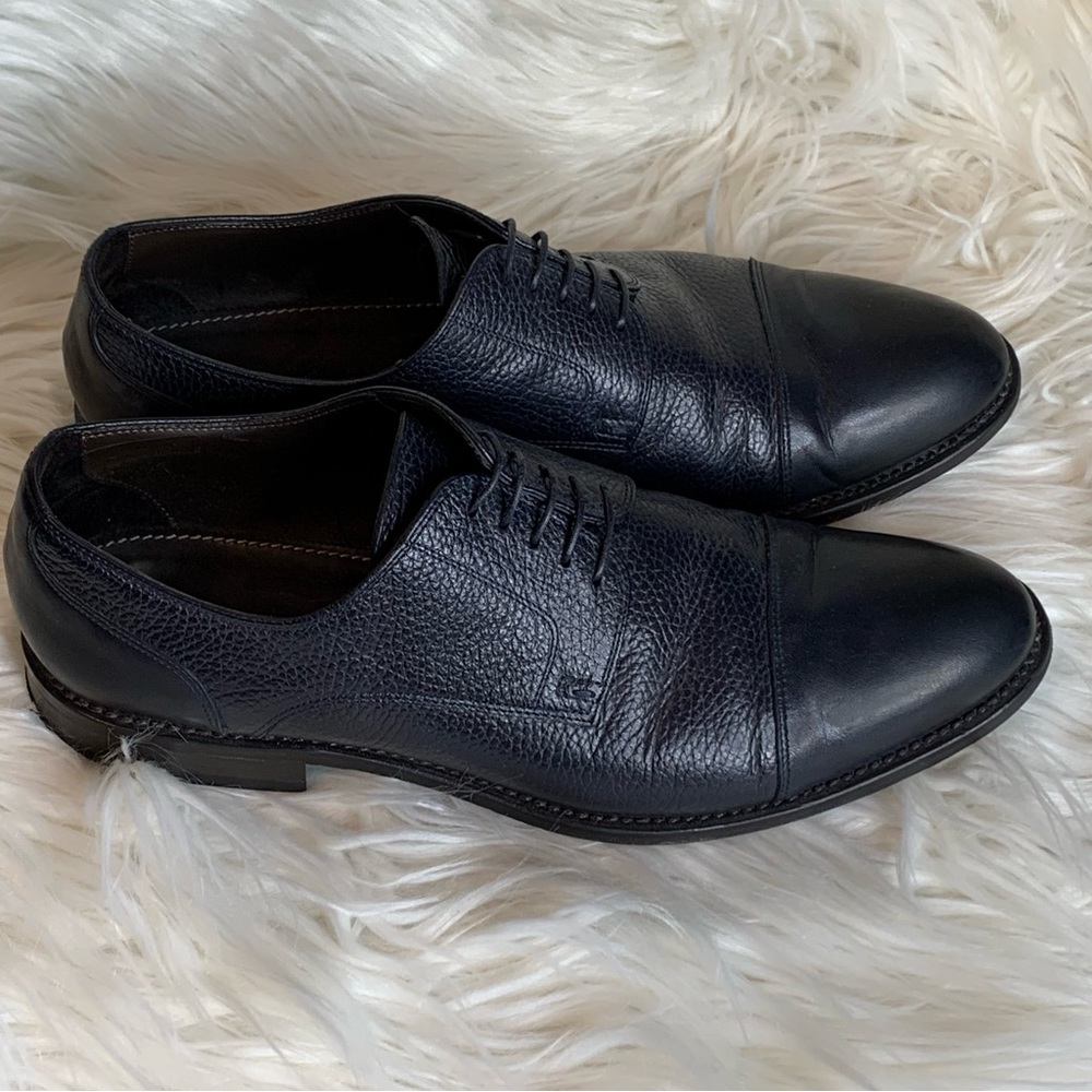 Hugo Boss oxfords captoe pebbled black men’s size 8
